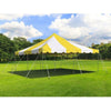 Image of POGO Canopies & Gazebos 20' x 20' Yellow & White Weekender Standard Canopy Pole Tent by POGO 840344503269 6792
