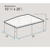 Image of POGO Canopy Tents & Pergolas 10' x 20' Blue PVC Weekender West Coast Frame Party Tent by POGO 754972318877 5747