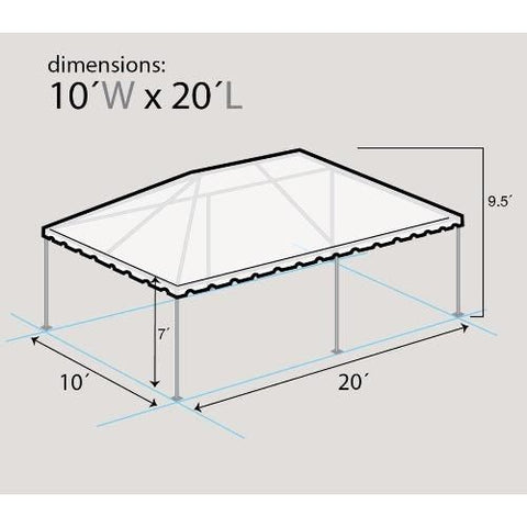 POGO Canopy Tents & Pergolas 10' x 20' White PVC Weekender West Coast Frame Party Tent by POGO 754972318853 5611
