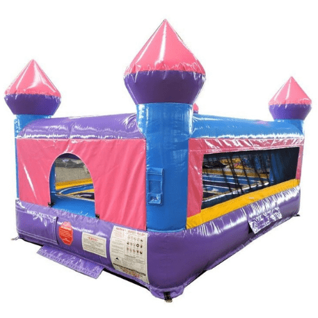 POGO Commercial Bouncers 12'4" Junior Pink Castle Indoor Bounce House with Blower by POGO 2077 12'4" Junior Pink Castle Indoor Bounce House w Blower by POGO SKU#2077