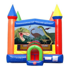 POGO Commercial Bouncers 14' Rainbow Modular Bounce House with Blower and Dinosaur Art Panel by POGO 754972336567 7492 14' Rainbow Modular Bounce House with Blower and Dinosaur Art Panel