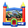 Image of POGO Commercial Bouncers 14' Rainbow Modular Bounce House with Blower and Dinosaur Art Panel by POGO 754972336567 7492 14' Rainbow Modular Bounce House with Blower and Dinosaur Art Panel
