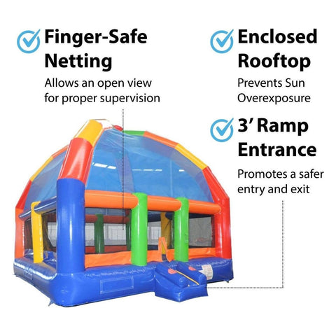 POGO Commercial Bouncers 22' x 22' Big Bubba Giant Rainbow Bounce House with Blower by POGO 754972328296 2084