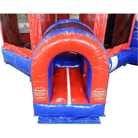 16'H Red, White and Blue Marble Deluxe Inflatable Castle Bounce House Slide Combo w/ Blower by POGO 2010