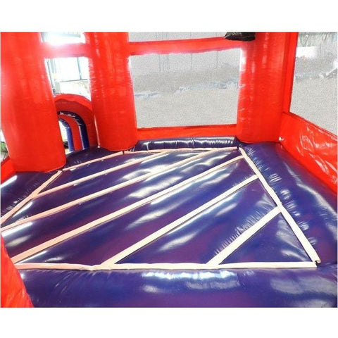 16'H Red, White and Blue Marble Deluxe Inflatable Castle Bounce House Slide Combo w/ Blower by POGO 2010