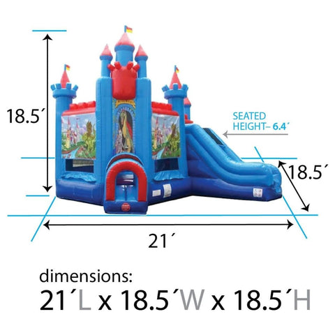 POGO Deluxe Brave Knight Bounce House Deluxe Brave Knight Bounce House and Slide Combo with Blower by POGO 754972361057 4324