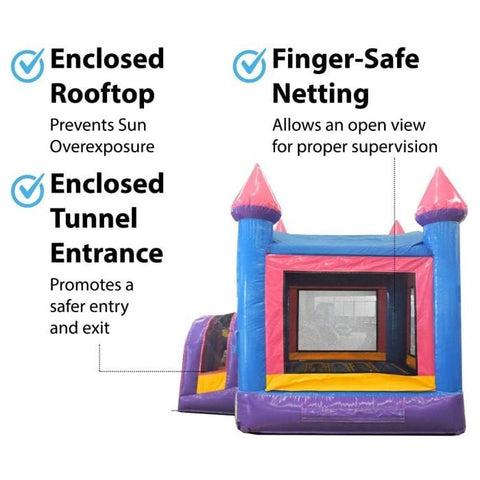 POGO Inflatable Bouncers 10' Compact Kids Pink Bounce House with Blower by POGO 754972354851 1899 10' Compact Kids Pink Bounce House with Blower by POGO SKU# 1899