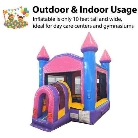 POGO Inflatable Bouncers 10' Compact Kids Pink Bounce House with Blower by POGO 754972354851 1899 10' Compact Kids Pink Bounce House with Blower by POGO SKU# 1899