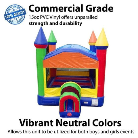 POGO Inflatable Bouncers 10'H Compact Kids Rainbow Bounce House with Blower by POGO 754972354868 1891 10'H Compact Kids Rainbow Bounce House with Blower by POGO SKU# 1891
