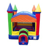 Image of POGO Inflatable Bouncers 10'H Compact Kids Rainbow Bounce House with Blower by POGO 754972354868 1891 10'H Compact Kids Rainbow Bounce House with Blower by POGO SKU# 1891