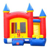 Image of POGO Inflatable Bouncers 11.5'H Crossover Rainbow Inflatable Bounce House Side Slide Combo with Blower, Backyard Party Package by POGO 754972316996 5520 11.5'H Crossover Rainbow Bounce House Side Slide Combo Blower