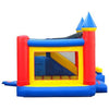 Image of POGO Inflatable Bouncers 11.5'H Crossover Rainbow Inflatable Bounce House Side Slide Combo with Blower, Backyard Party Package by POGO 754972316996 5520 11.5'H Crossover Rainbow Bounce House Side Slide Combo Blower
