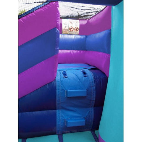 POGO Inflatable Bouncers 11'H Crossover Pink Double Water Slide Bounce House with Blower, Backyard Party Package by POGO 754972355063 5517 11'H Double Water Slide Bounce House w/ Blower, Backyard Party Package