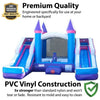 Image of POGO Inflatable Bouncers 11'H Crossover Pink Double Water Slide Bounce House with Blower, Backyard Party Package by POGO 754972355063 5517 11'H Double Water Slide Bounce House w/ Blower, Backyard Party Package