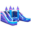 Image of POGO Inflatable Bouncers 11'H Crossover Pink Double Water Slide Bounce House with Blower, Backyard Party Package by POGO 754972355063 5517 11'H Double Water Slide Bounce House w/ Blower, Backyard Party Package