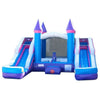 Image of POGO Inflatable Bouncers 11'H Crossover Pink Double Water Slide Bounce House with Blower, Backyard Party Package by POGO 754972355063 5517 11'H Double Water Slide Bounce House w/ Blower, Backyard Party Package