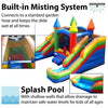 Image of 11'H Crossover Rainbow Double Water Slide Bounce House with Blower, Backyard Party Package by POGO