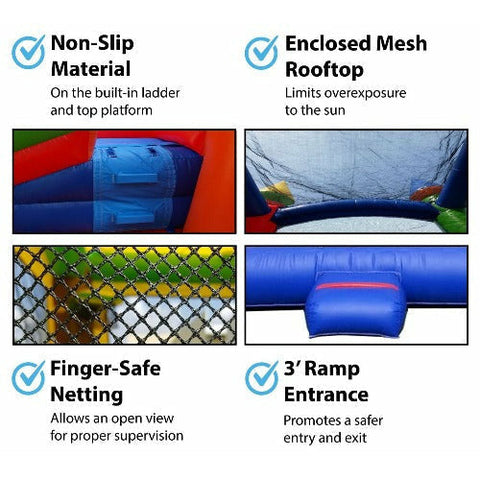 POGO Inflatable Bouncers 11'H Crossover Sports Double Water Slide Bounce House with Blower, Backyard Party Package by POGO 754972370233 5518 11'H Crossover Sports Double Water Slide Bounce House with Blower