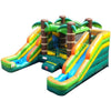 Image of POGO Inflatable Bouncers 11'H Crossover Tropical Double Water Slide Bounce House with Blower, Backyard Party Package by POGO 11.5'H Crossover Rainbow Bounce House Side Slide Combo Blower