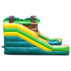 Image of POGO Inflatable Bouncers 11'H Crossover Tropical Double Water Slide Bounce House with Blower, Backyard Party Package by POGO 11.5'H Crossover Rainbow Bounce House Side Slide Combo Blower