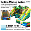 Image of POGO Inflatable Bouncers 11'H Crossover Tropical Double Water Slide Bounce House with Blower, Backyard Party Package by POGO 754972355049 5519 11'H Crossover Tropical Double Water Slide Bounce House Blower