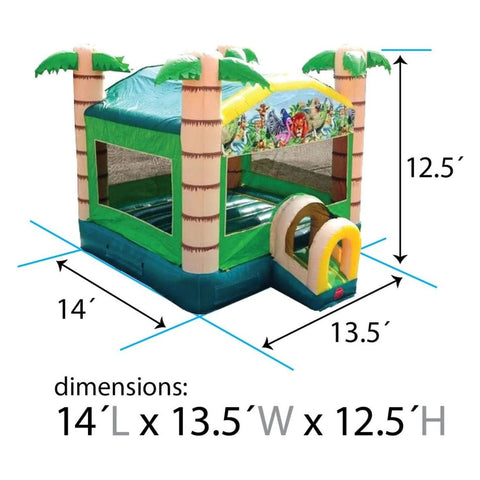 POGO Inflatable Bouncers 12.5'H Tropical Paradise Bounce House with Blower by POGO 754972336574 6999-1894 12.5'H Tropical Paradise Bounce House with Blower by POGO SKU# 6999