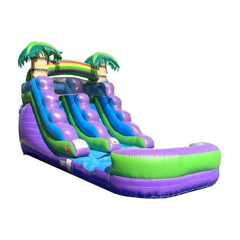 POGO Inflatable Bouncers 12'H Crossover Purple Marble Tropical Inflatable Water Slide with Blower by POGO 840344502989 6246 12'H Crossover Purple Marble Tropical Inflatable Slide Blower POGO