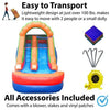 Image of POGO Inflatable Bouncers 12'H Crossover Rainbow Inflatable Water Slide with Blower, Backyard Party Package by POGO 754972325158 5512 12'H Crossover Rainbow Water Slide w/ Blower, Backyard Party Package