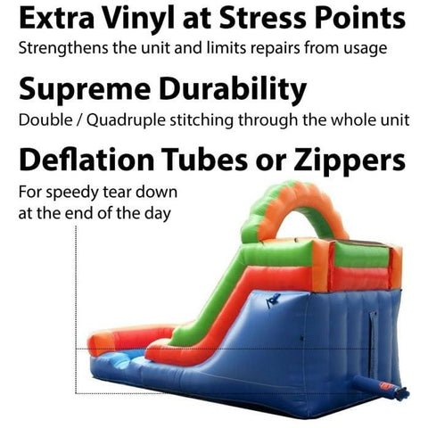 POGO Inflatable Bouncers 12'H Crossover Rainbow Inflatable Water Slide with Blower, Backyard Party Package by POGO 754972325158 5512 12'H Crossover Rainbow Water Slide w/ Blower, Backyard Party Package