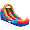 Image of POGO Inflatable Bouncers 12'H Crossover Rainbow Inflatable Water Slide with Blower, Backyard Party Package by POGO 754972325158 5512 12'H Crossover Rainbow Water Slide w/ Blower, Backyard Party Package