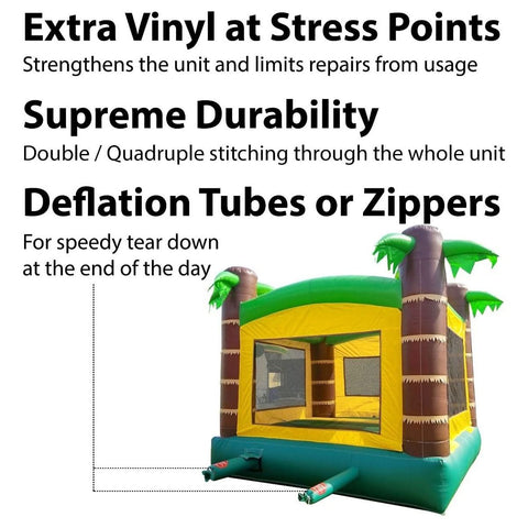 POGO Inflatable Bouncers 12'H Crossover Tropical Bounce House with Blower, Backyard Party Package by POGO 781880284093 5506 12'H  Crossover Tropical Bounce House Blower Backyard Party POGO 5506