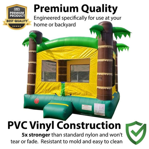 POGO Inflatable Bouncers 12'H Crossover Tropical Bounce House with Blower, Backyard Party Package by POGO 781880284093 5506 12'H  Crossover Tropical Bounce House Blower Backyard Party POGO 5506