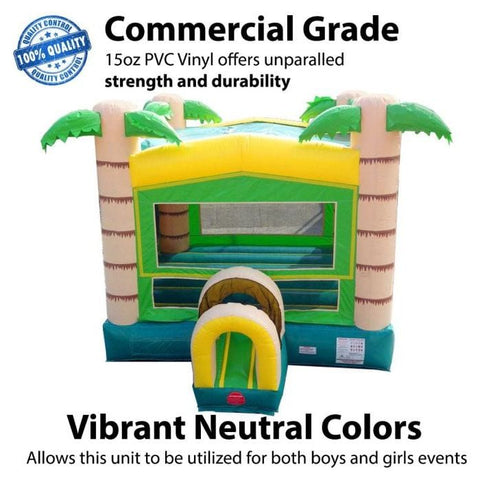 POGO Inflatable Bouncers 12'H Modular Tropical Inflatable Bounce House with Blower by POGO 754972336581 3 12'H Modular Tropical Inflatable Bounce House with Blower SKU# 3
