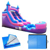 Image of POGO Inflatable Bouncers 13 1/2'H Crossover Pink Inflatable Water Slide with Blower, Backyard Party Package by POGO 754972325141 5513 13 1/2'H Crossover Pink Water Slide with Blower Backyard Party Package