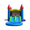 Image of POGO Inflatable Bouncers 13.5'H Crossover Blue Rainbow Dual Lane Bounce House Slide with Pool with Blower, Backyard Party Package by POGO 13.5'H Crossover Tropical Dual Lane Bounce House Slide Pool Blower