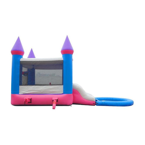 POGO Inflatable Bouncers 13.5'H Crossover Pink Dual Lane Bounce House Slide with Pool with Blower, Backyard Party Package by POGO 754972302715 5525 13.5'H Crossover Pink Dual Lane Bounce House Slide Pool BlowerBackyard
