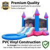 Image of POGO Inflatable Bouncers 13.5'H Crossover Pink Dual Lane Bounce House Slide with Pool with Blower, Backyard Party Package by POGO 754972302715 5525 13.5'H Crossover Pink Dual Lane Bounce House Slide Pool BlowerBackyard