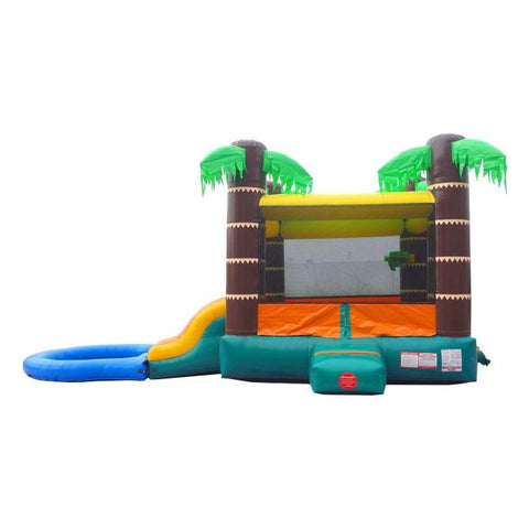 POGO Inflatable Bouncers 13.5'H Crossover Tropical Dual Lane Bounce House Slide with Pool with Blower, Backyard Party Package by POGO 754972305945 5522 13.5'H Crossover Tropical Dual Lane Bounce House Slide Pool Blower