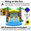 Image of POGO Inflatable Bouncers 13.5'H Crossover Tropical Dual Lane Bounce House Slide with Pool with Blower, Backyard Party Package by POGO 754972305945 5522 13.5'H Crossover Tropical Dual Lane Bounce House Slide Pool Blower