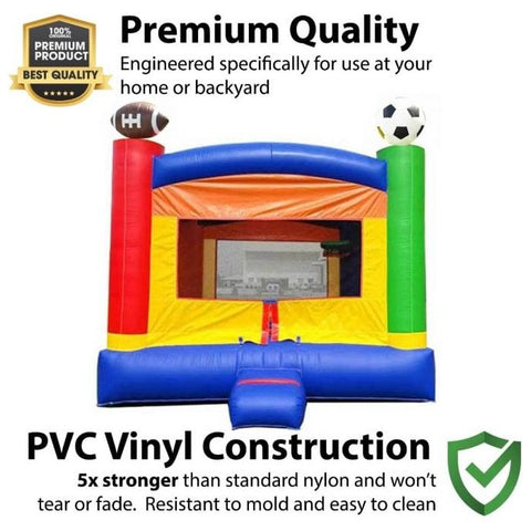 POGO Inflatable Bouncers 13'H Crossover Sports Bounce House with Blower, Backyard Party Package by POGO 781880284109 5505 Crossover Sports Bounce House with Blower, Backyard Party Package POGO SKU# 5505