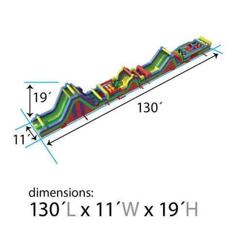 POGO Inflatable Bouncers 130' Retro GIANT 4-Piece Obstacle Course by POGO 754972360692 592 130' Retro GIANT 4-Piece Obstacle Course by POGO by POGO SKU# 592