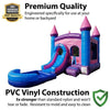 Image of POGO Inflatable Bouncers 14 1/2'H Crossover Pink Bounce House Slide Combo with Wet Pool Attachment and Blower, Backyard Party Package by POGO 754972336444 5529 14 1/2' Bounce Combo w Pool Attachment & Blower Backyard Party Package