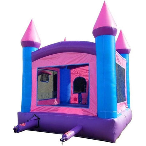 POGO Inflatable Bouncers 14 1/2'H Crossover Pink Bounce House Slide Combo with Wet Pool Attachment and Blower, Backyard Party Package by POGO 754972336444 5529 14 1/2' Bounce Combo w Pool Attachment & Blower Backyard Party Package