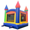 Image of POGO Inflatable Bouncers 14 1/2'H Crossover Rainbow Bounce House Slide Combo with Blower, Backyard Party Package by POGO 754972311588 5527 14 1/2'H Crossover Bounce House Combo w/ Blower Backyard Party Package