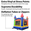Image of POGO Inflatable Bouncers 14 1/2'H Crossover Rainbow Bounce House Slide Combo with Blower, Backyard Party Package by POGO 754972311588 5527 14 1/2'H Crossover Bounce House Combo w/ Blower Backyard Party Package
