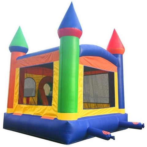 POGO Inflatable Bouncers 14 1/2'H Crossover Rainbow Bounce House Slide Combo with Blower, Backyard Party Package by POGO 754972311588 5527 14 1/2'H Crossover Bounce House Combo w/ Blower Backyard Party Package