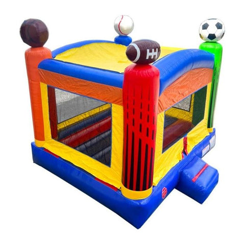 POGO Inflatable Bouncers 14.5'H Crossover Deluxe Sports Bounce House with Blower by POGO 840344502804 6235