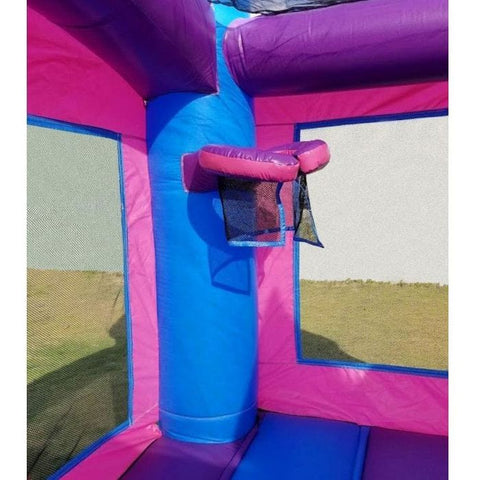 POGO Inflatable Bouncers 14.5'H Crossover Pink Bounce House and Slide Combo with Blower, Backyard Party Package by POGO 754972311601 5526 14.5'H Crossover Pink Bounce House Slide Combo Blower Backyard Party