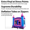 Image of POGO Inflatable Bouncers 14.5'H Crossover Pink Bounce House and Slide Combo with Blower, Backyard Party Package by POGO 754972311601 5526 14.5'H Crossover Pink Bounce House Slide Combo Blower Backyard Party