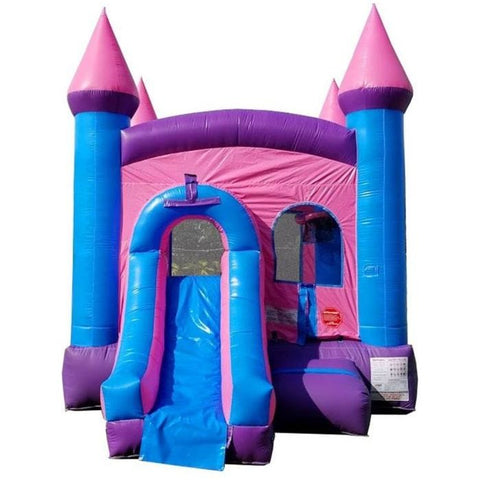 POGO Inflatable Bouncers 14.5'H Crossover Pink Bounce House and Slide Combo with Blower, Backyard Party Package by POGO 754972311601 5526 14.5'H Crossover Pink Bounce House Slide Combo Blower Backyard Party